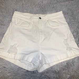divided h&m white shorts